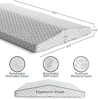 Vista 9 de ComfiLife Almohada de apoyo lumbar para dormir, almohada de espuma viscoelástica para aliviar el dolor de espalda, dormir de lado, espalda