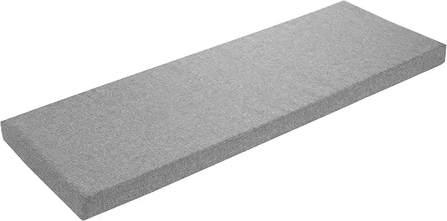 Coussin de banc extérieur 110x40 cm gris clair - Housse lavable antidérapante