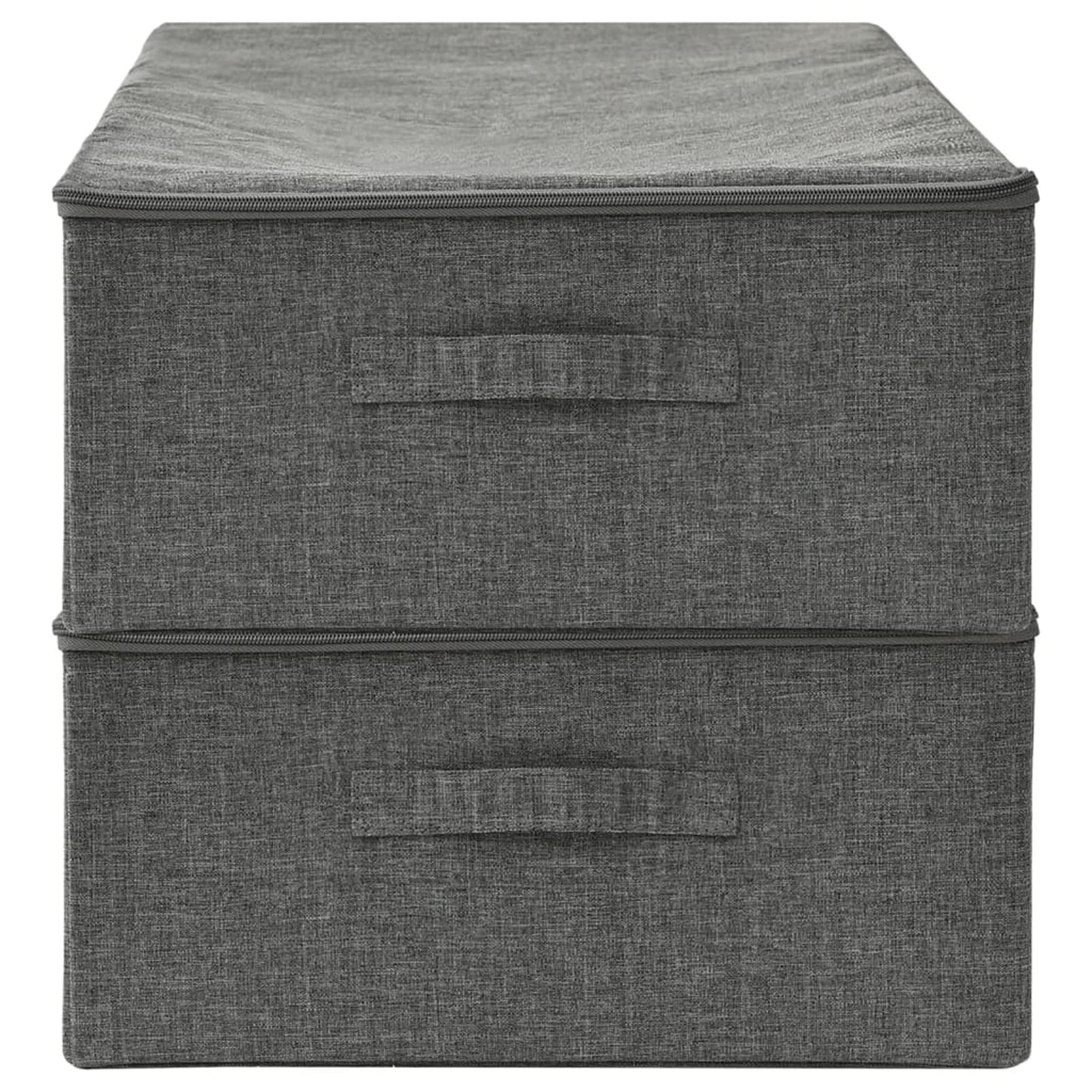 ZEYUAN Aufbewahrungsboxen 2 STK Spielzeugkiste, Aufbewahrungskiste, Kleideraufbewahrung, Kleideraufbewahrung & Organisation, Stoff 70x40x18 cm Anthrazit