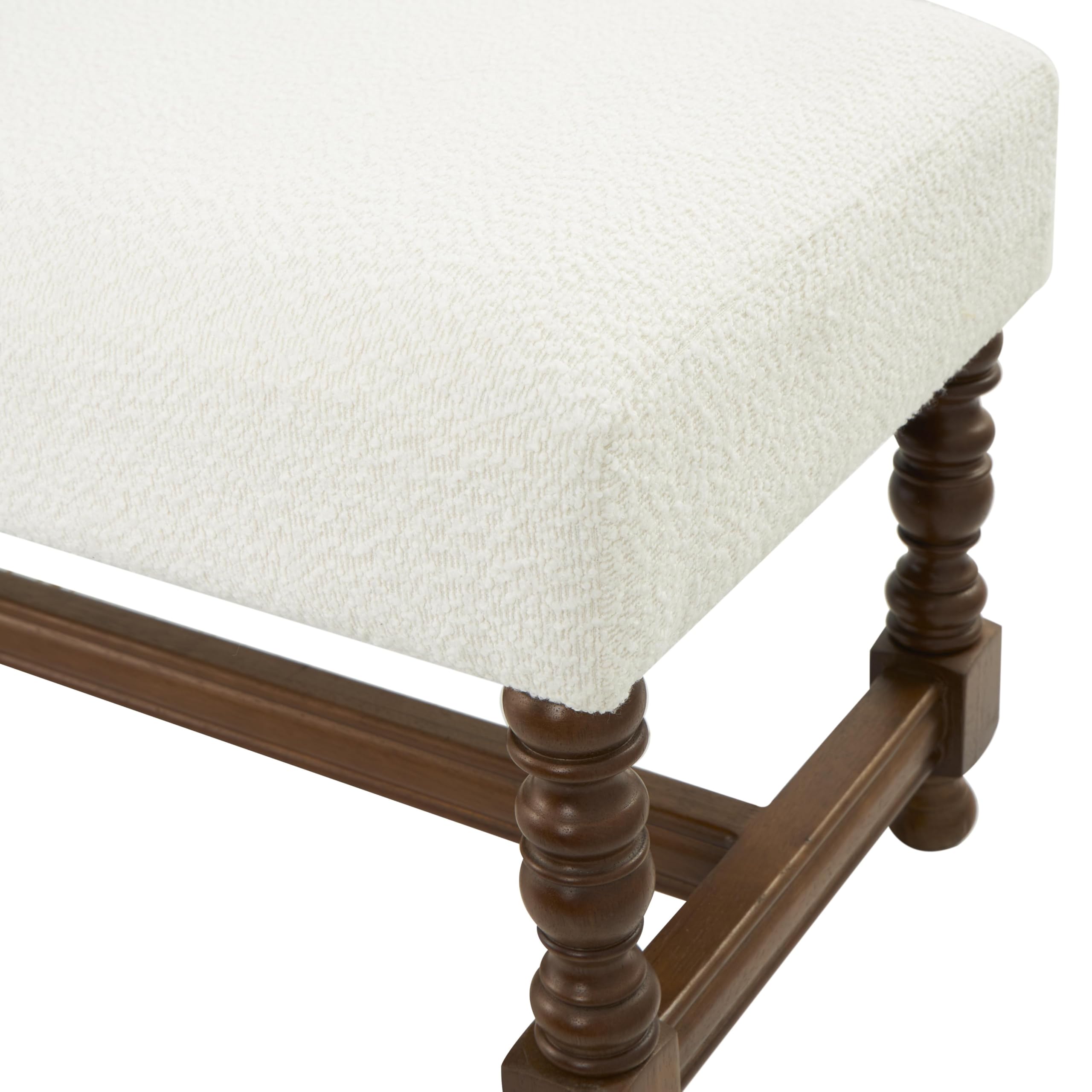 Deco 79 Fabric Home Bench Entryway Bench with Brown Traditional