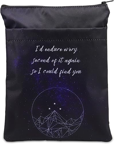BWWKTOP Velaris Bookworm - Funda para libros de Sarah, regalos para fanáticos de Rhysand I'd Endure Every Second of It Again So I Could Find You,