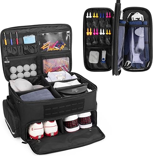 Organizador de maletero de golf y soporte para guantes de golf