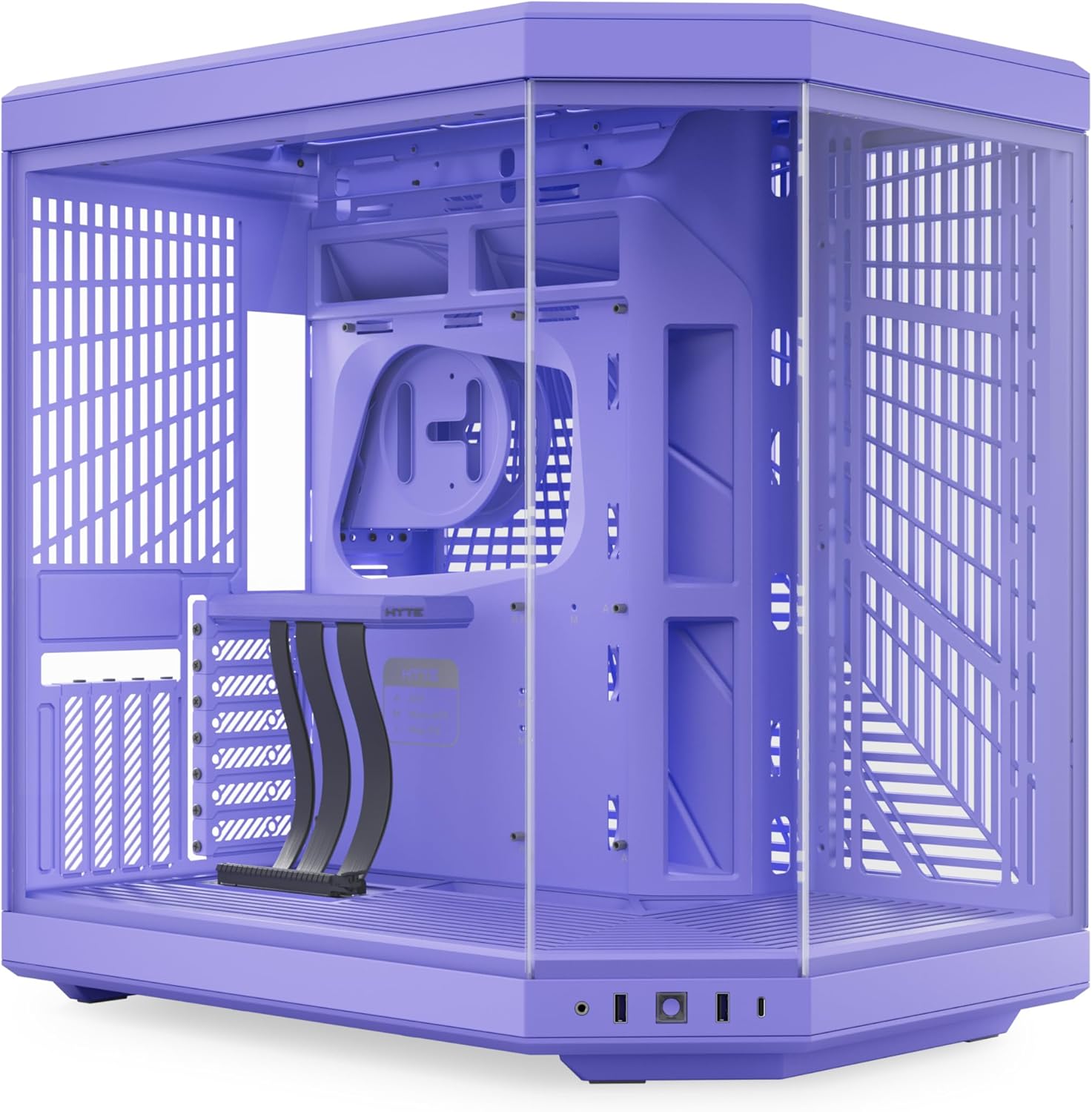 HYTE Y70 Mid-Tower ATX Gaming PC Desktop Case – Panoramic Tempered Glass – Dual Chamber – High Airflow Chassis – PCIE 4.0 Riser Cable Included – New Modern Aesthetic – Taro Milk (Purple) HYTE Y70 Mid-Tower ATX Gaming PC Desktop Case – Panoramic Tempered Glass – Dual Chamber – High Airflow Chassis – PCIE 4.0 Riser Cable Included – New Modern Aesthetic – Taro Milk (Purple)