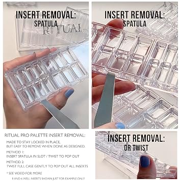 Empty Makeup Palette | 24 Wells | Modular Interchangeable Depotting System | Ritual Pro Palette 3 | 8 Well Bundle, Lipstick, Creams, Alcohol based makeup and paint, watercolor, Gouache, Acrylic paint