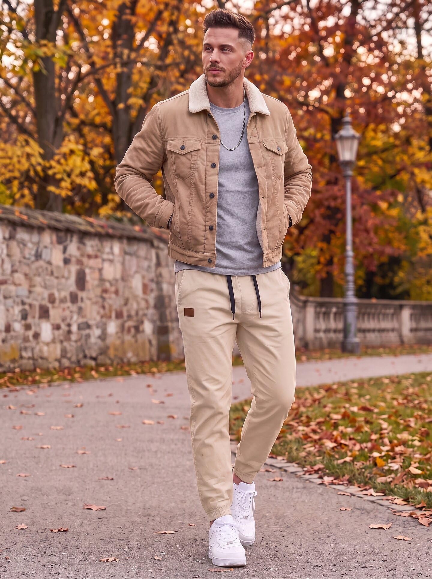 COOFANDY Pantaloni Casual Uomo Pantaloni Cargo Pantaloni da Jogging Pantaloni Lavoro con Tasche