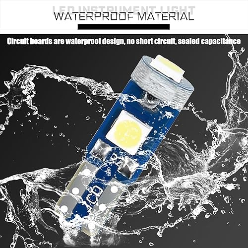 Miniatura 4 de 20 luces de instrumentos T5 para automóvil, 3030-3SMD, bombilla de alto brillo con enchufe de bloqueo giratorio, juego de luces indicadoras de
