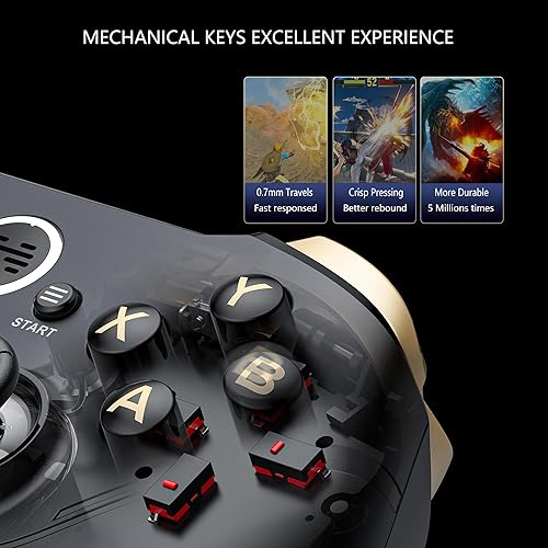 Miniatura 6 de Asura 2 Pro+ PC Gaming Controller Dual Hall (Hall Stick & Hall Trigger) Wireless Gamepad for Windows Switch,6 Axis Motion SensingMechanical