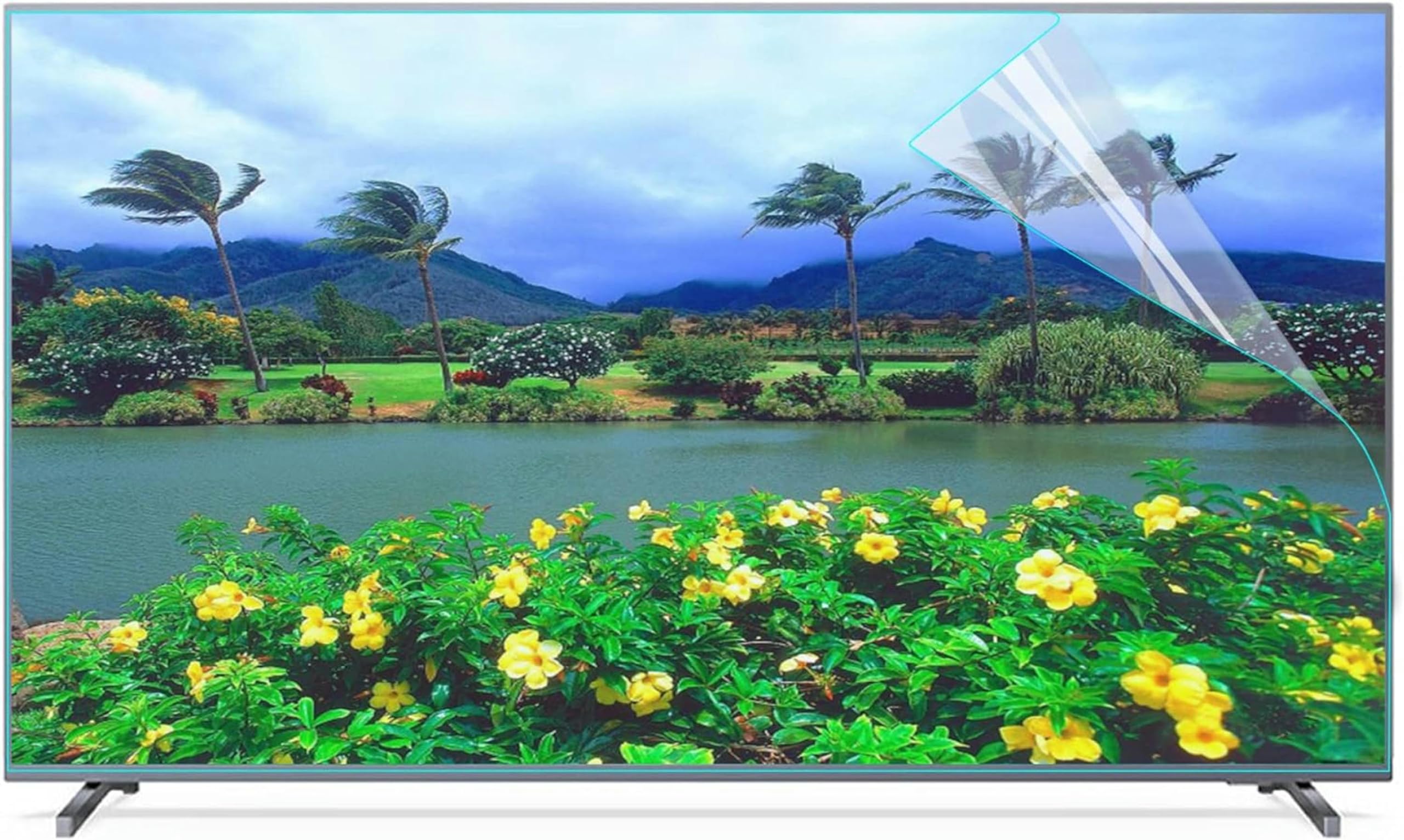 Protector De Pantalla Mate Antiluz Azul De 55 Pulgadas para TV, Película Antirreflejos para Interiores, Reduce La Fatiga Visual, para Led, OLED, QLED, 4K HDTV, 55 Pulgadas.