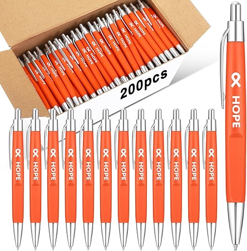 Miniatura 7 de Qilery 200 bolígrafos retráctiles para el cáncer de mama, a granel, cinta rosa, bolígrafos retráctiles para concientización sobre el cáncer de mama,