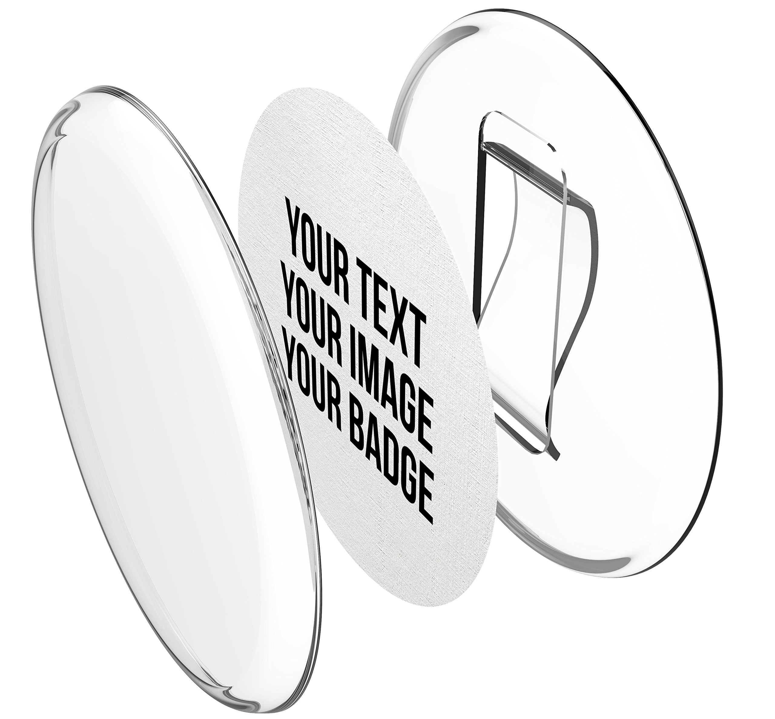 Instant Button Badges Kit 56mm with Clip (Pack of 10) Make Your Own