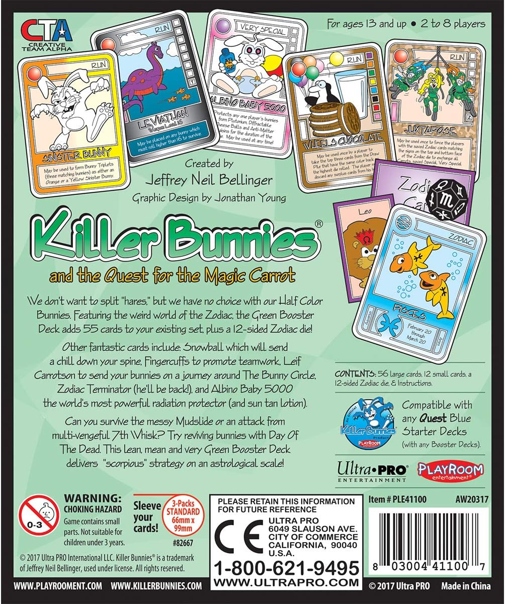 Playroom Entertainment PRE44100 Killer Bunnies Green Booster PLE44100