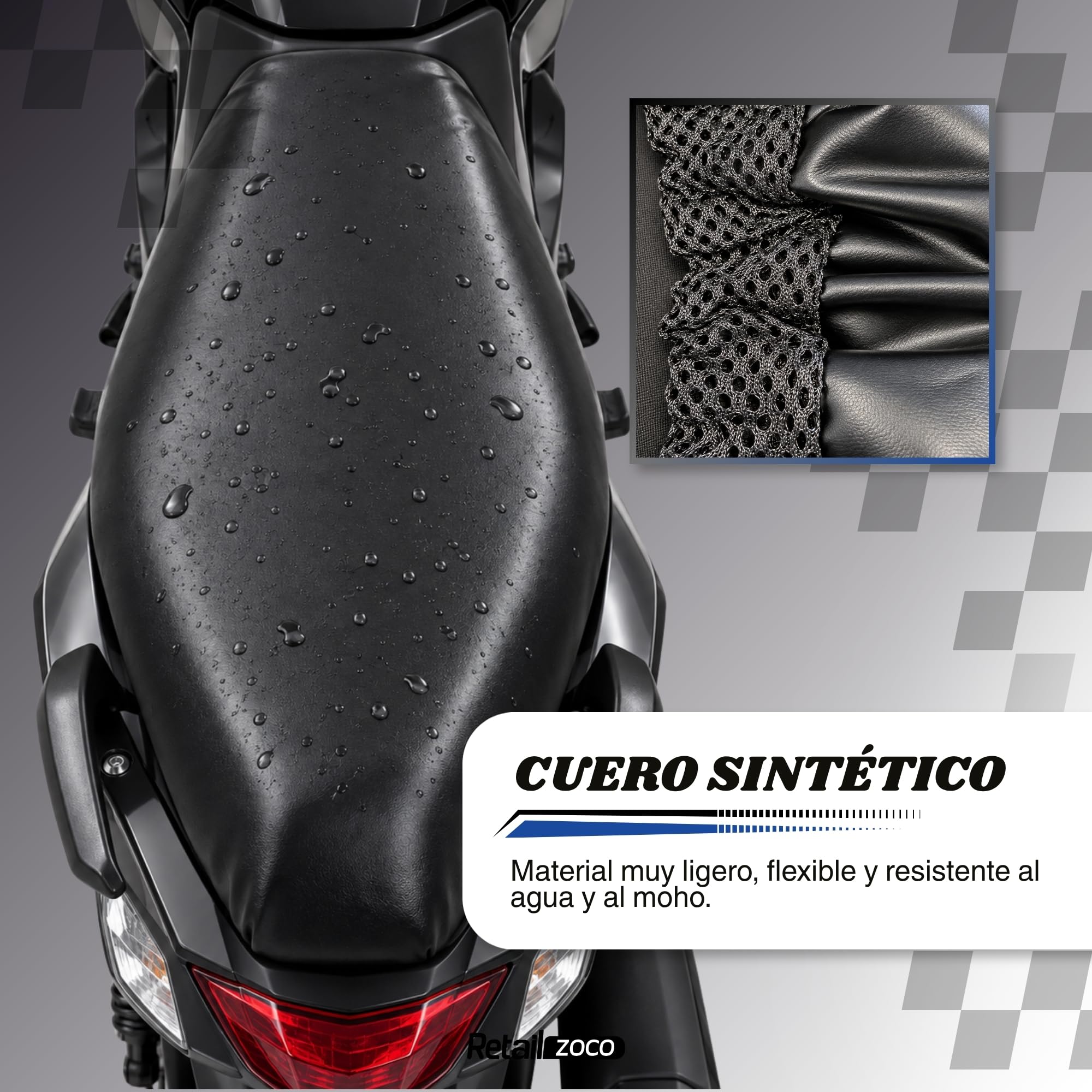 Funda para Asiento de Moto Ajustable de 95 a 115 cm - imagen 3