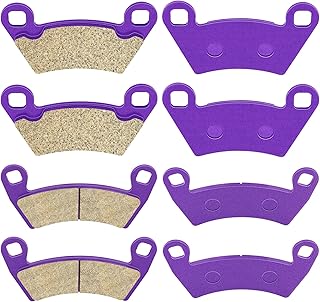 ECCPP FA354 FA452 Brake Pads Front and Rear Carbon Fiber Replacement Brake Pads Kits Fit for 2008-2014 for Polaris Ranger, 2010-2014 for Polaris RZR