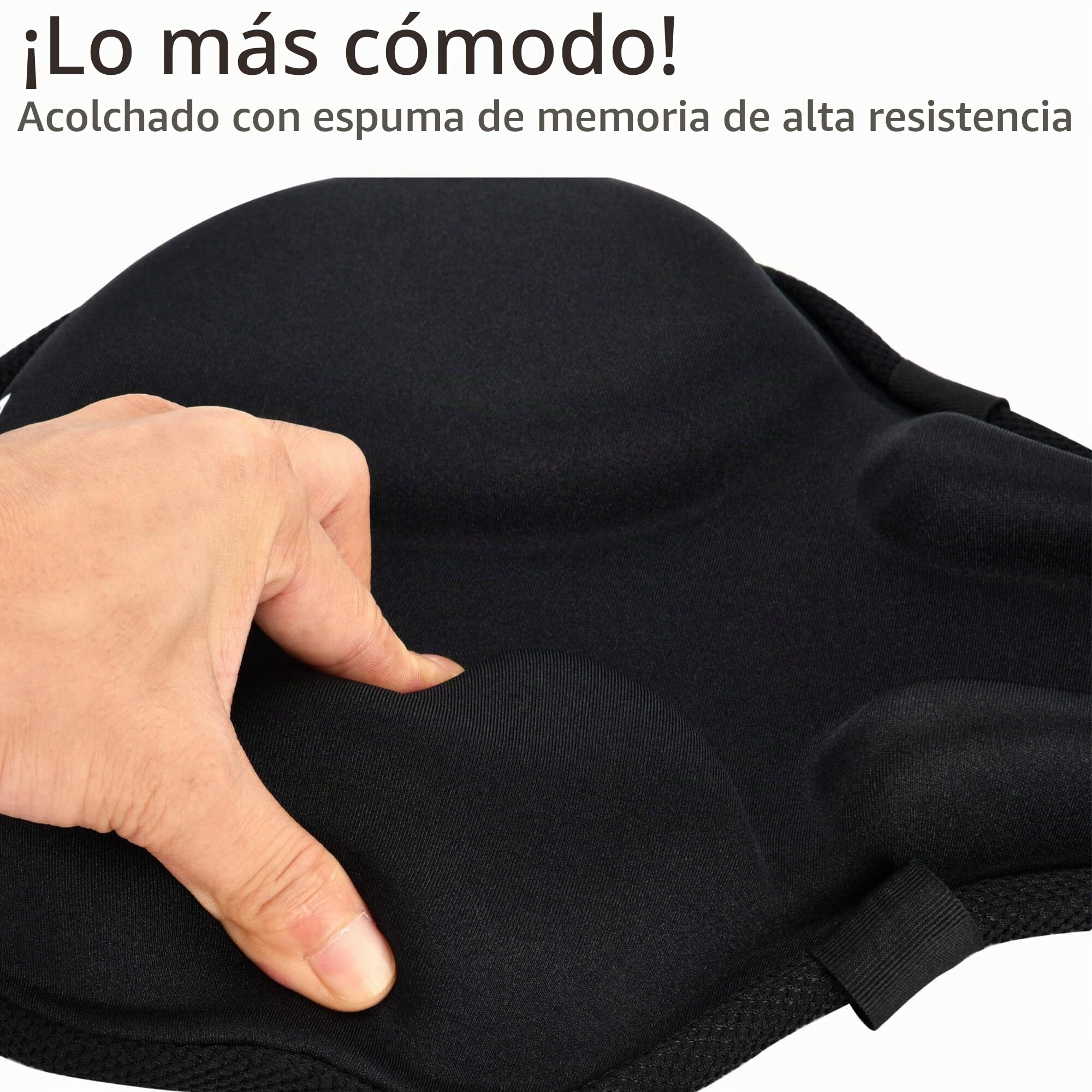 DAWAY C9 Funda Acolchada de Espuma viscoelástica para sillín de Bicicleta, extrasuave, Ancha, Grande, para Bicicleta estática, MTB, cómoda Almohadilla para sillín para Mujer, Hombre Mayor, 31 x 30,5