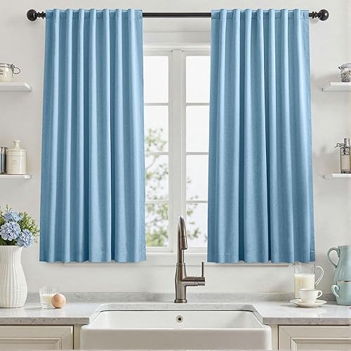 Miniatura 63 de UHITECH - Cortinas de 108 pulgadas de largo para ventana de sala de estar, cortinas opacas para dormitorio, juego de 2 paneles, azul, modernas, de