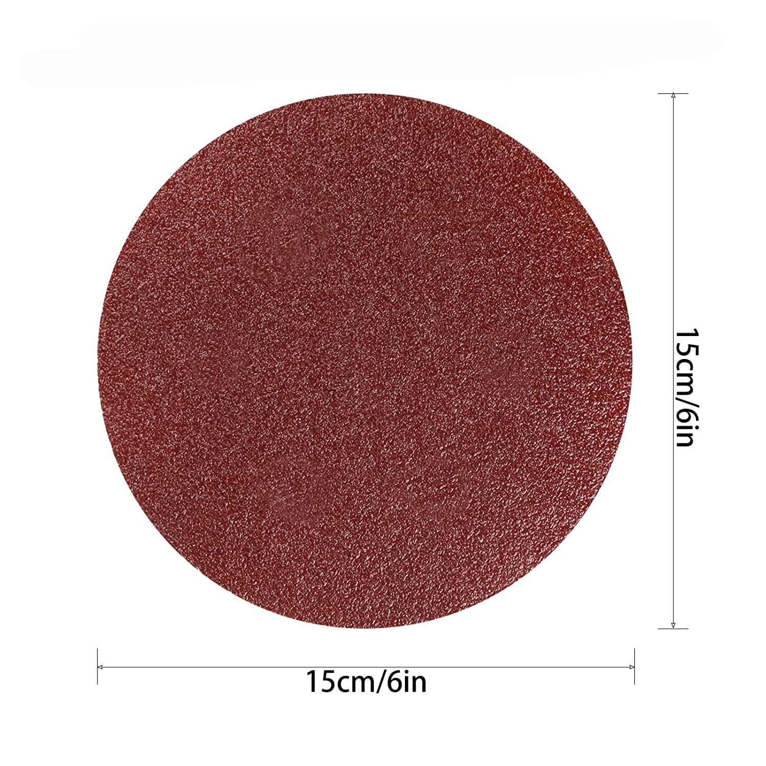 40 Disques Abrasifs 150mm (6") Grains 80 à 400 - Papier à Poncer Velcro Maille Anti-poussière Pour Ponceuse Orbitale