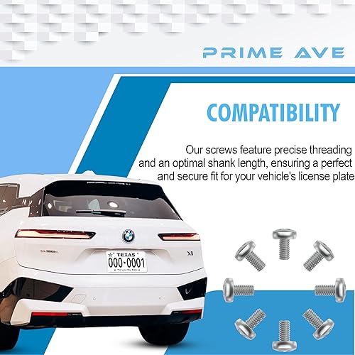 Miniatura 4 de Tornillos de matrícula de acero inoxidable de 10mm de longitud extendida compatiblesreemplazo para todos los modelos de BMW, sujetadores de pernos