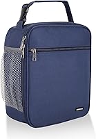 Vista 26 de Lonchera para hombres y mujeres, lonchera aislada, para el trabajo, picnic, viajes (gris)