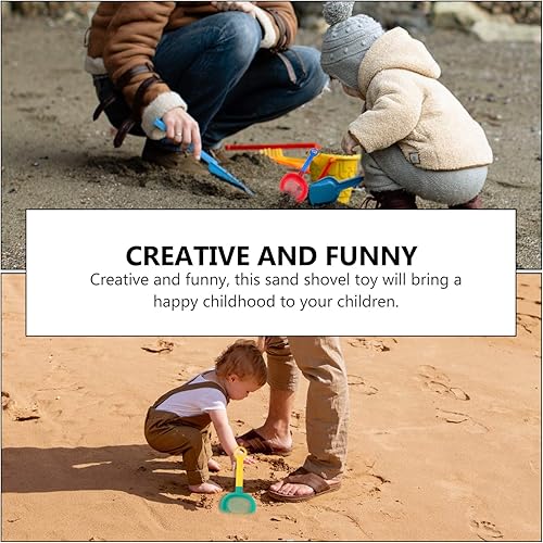 Miniatura 9 de Palas de tamiz de arena de plástico 8 unids niños playa tamiz de arena con mango jardín playa juguetes