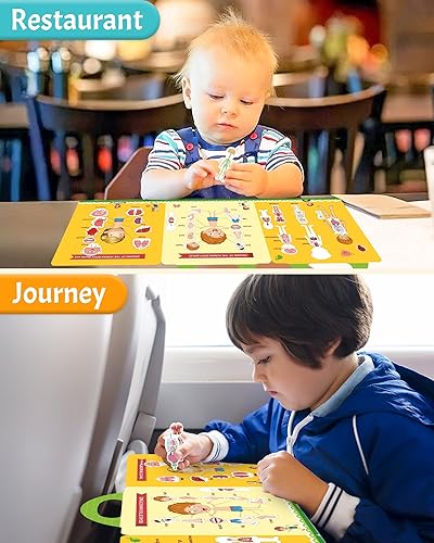 Miniatura 3 de Benresive - Libro de calcomanías reutilizables para niños de 2 a 4 años, libros con calcomanías de viaje divertidas y actividades de manualidades