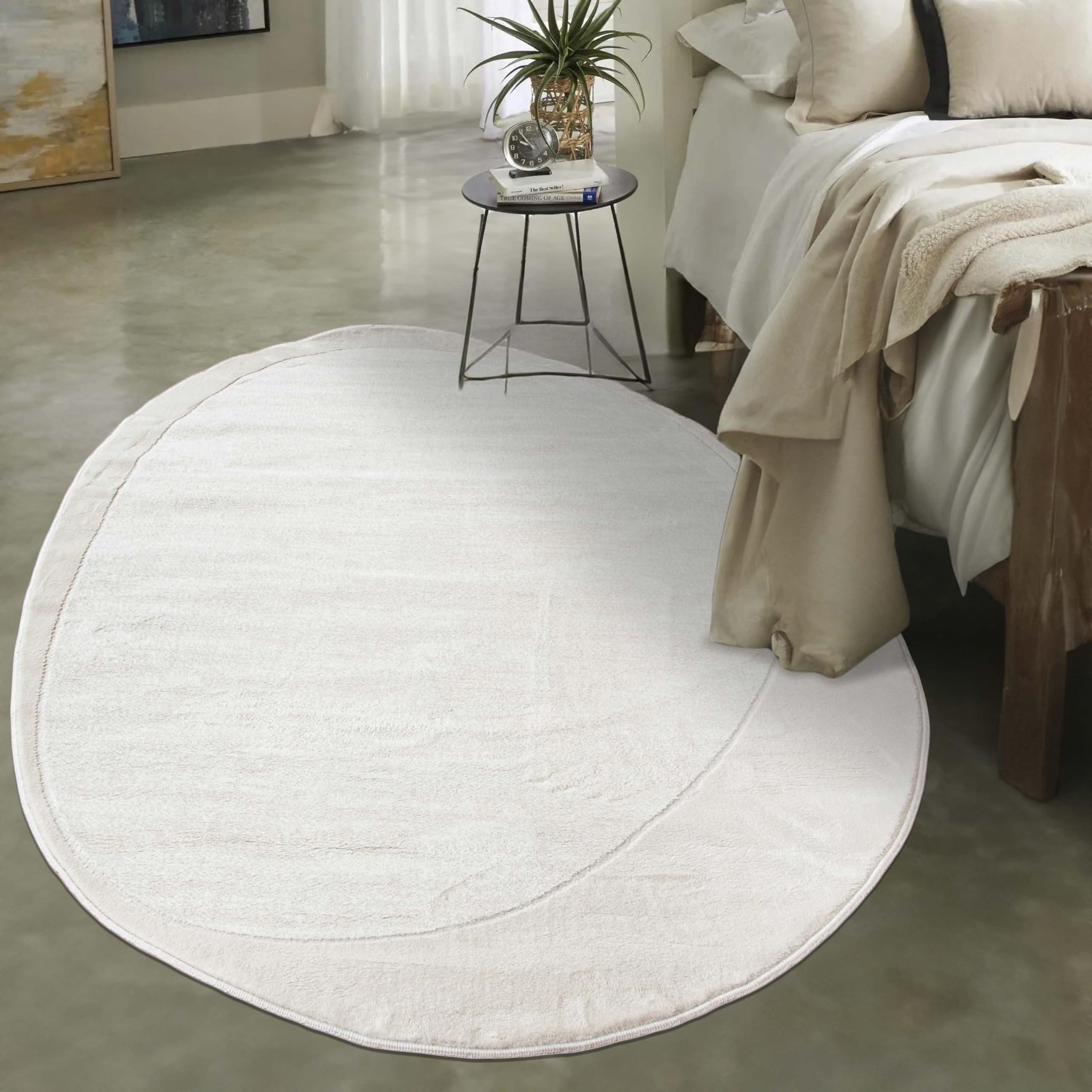 Mazovia Tappeto Moderno dal Design Astratto Irregolare a Pelo Corto Grande per Salotto - Tappeti per Camera Doppia, Camera da Letto e Sala da Pranzo - Beige – 120 x 170 cm
