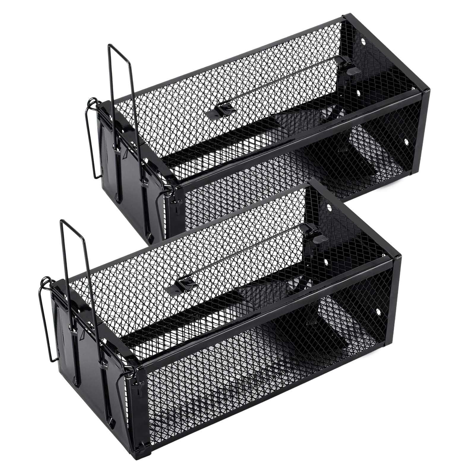 Photo 1 of Pivmuth 2 Pack Humane Rat Traps 12.5"x5.5"x4.5", Reusable Mouse Traps for Indoor/Outdoor Use, No-Kill Live Capture for Chipmunks, Rats, Mice