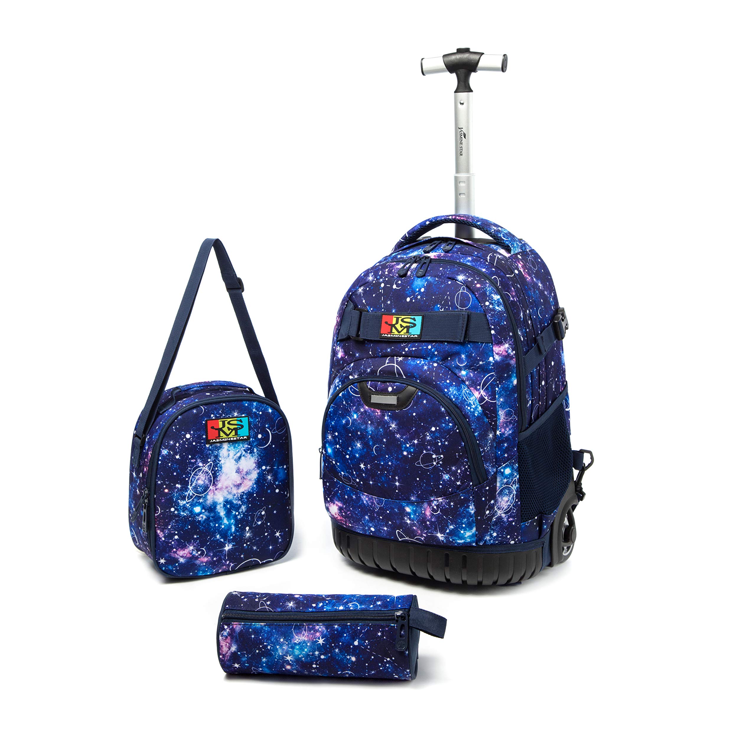 HTgroce Mochila con Ruedas para niños Mochila Escolar para niños Mochila,Mochila Doble Compartimento con Carro,Mejor Mochila Escolar 47 * 32 * 23 cm