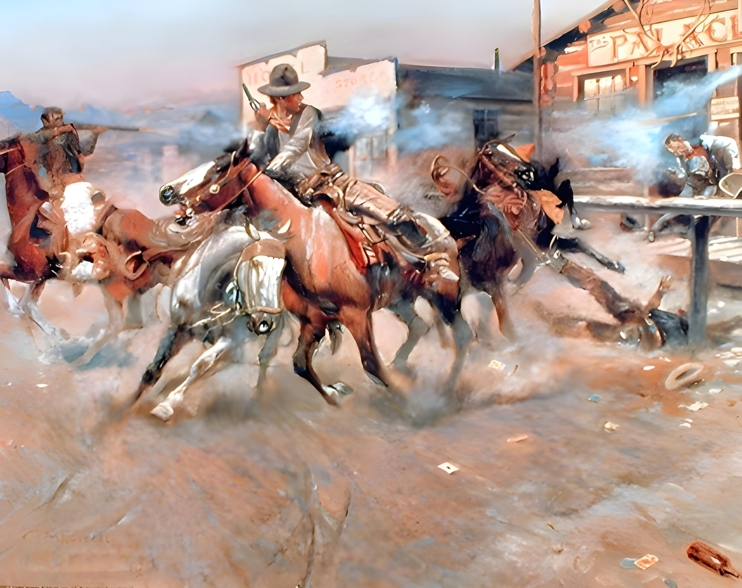 Amazon.com: Charles Marion Russell Smoke of a 45 Cowboys Wild West