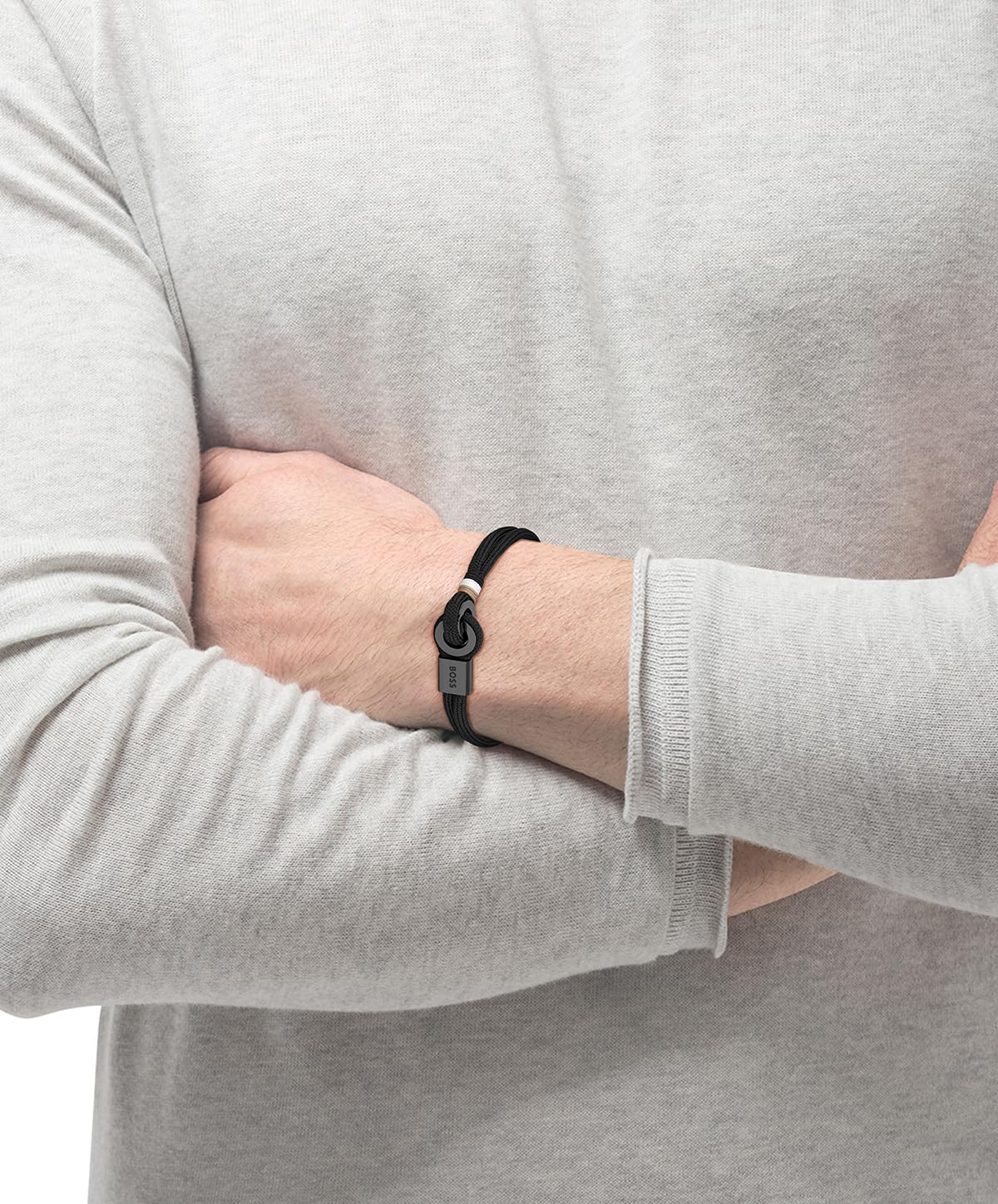 BOSS Jewelry Pulsera para Hombre Colección THAD SPORT de Nailon - Disponible en Diferentes Tallas