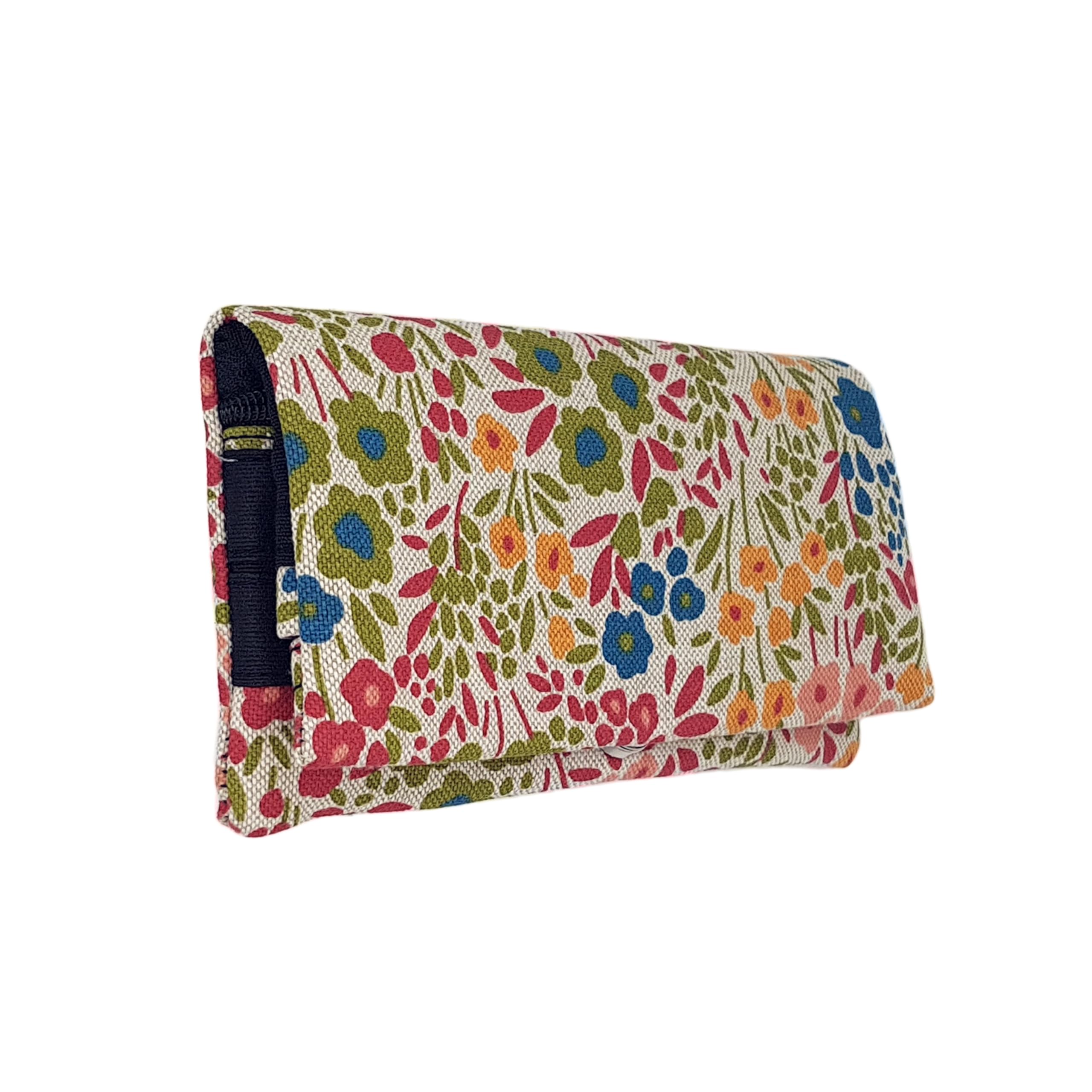 Plan B, Porte-Cigarettes Tabac à Rouler, Yolo 02, 16 x 8,5 cm, 50 g, avec Sac en Caoutchouc Eva à Intérieur, Fleurs Multicolores, Tissu (Printemps)