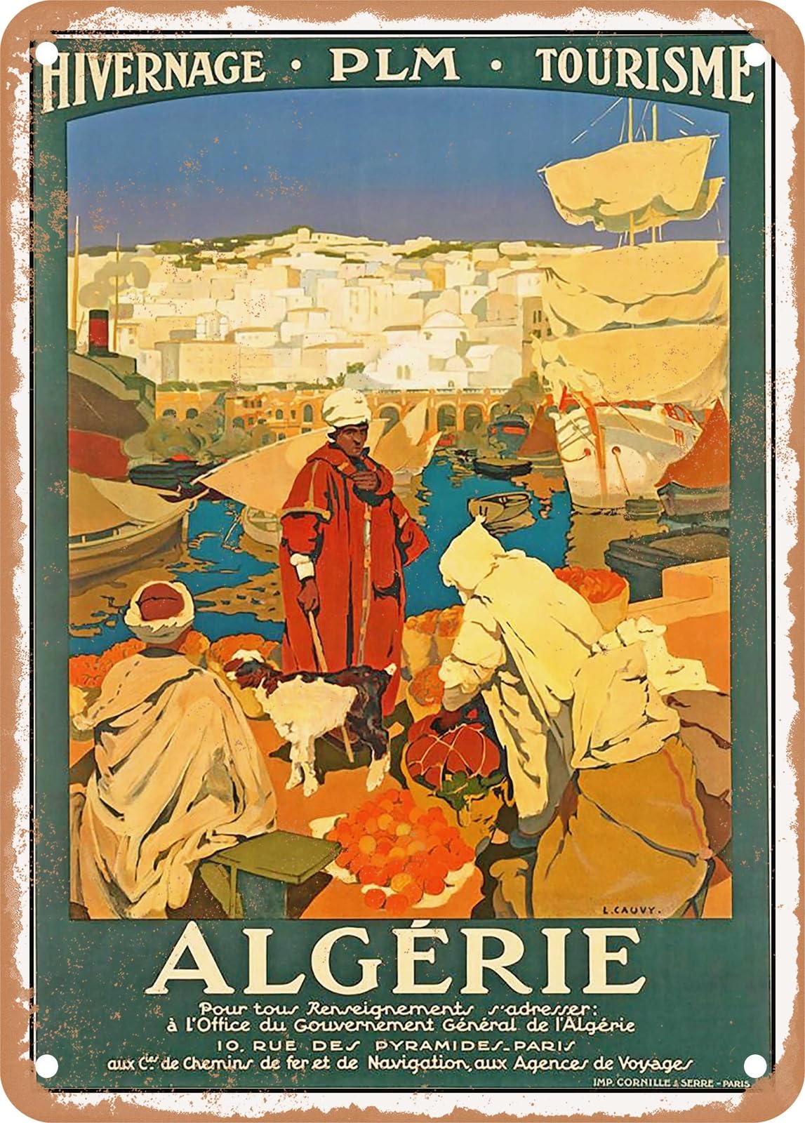 Miaomansenstore Metal Sign - 1925 Plm Tourism Wintering In Algeria Vintage Ad 2 Home Decor