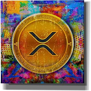 Epic Graffiti 'XRP Crypto,' Canvas Wall Art, 18"x18"