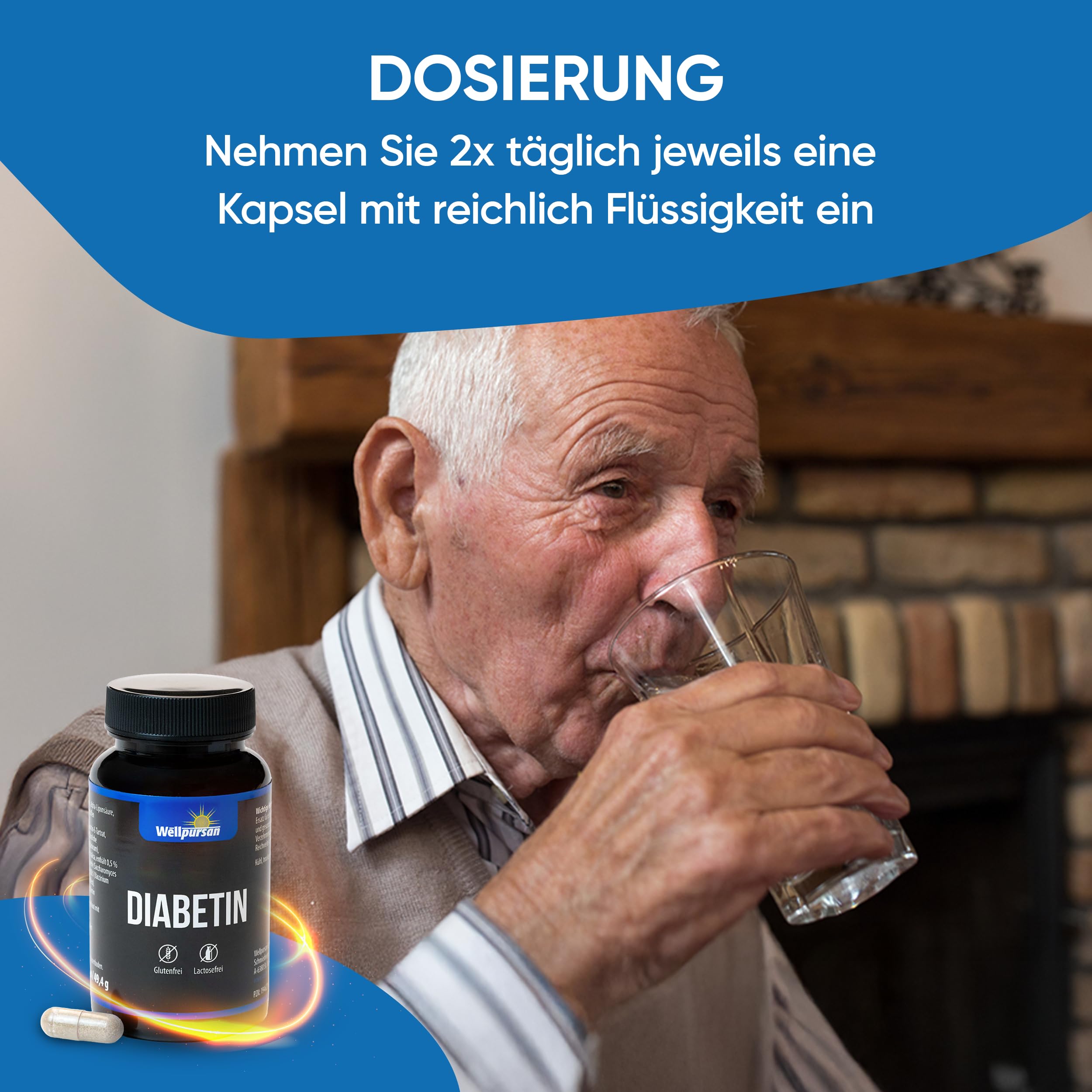Wellpursan Diabetin Kapseln (3 x 60 Kapseln) – Natürlicher Komplex zur Unterstützung eines ausgewogenen Stoffwechsels und der allgemeinen Vitalität.