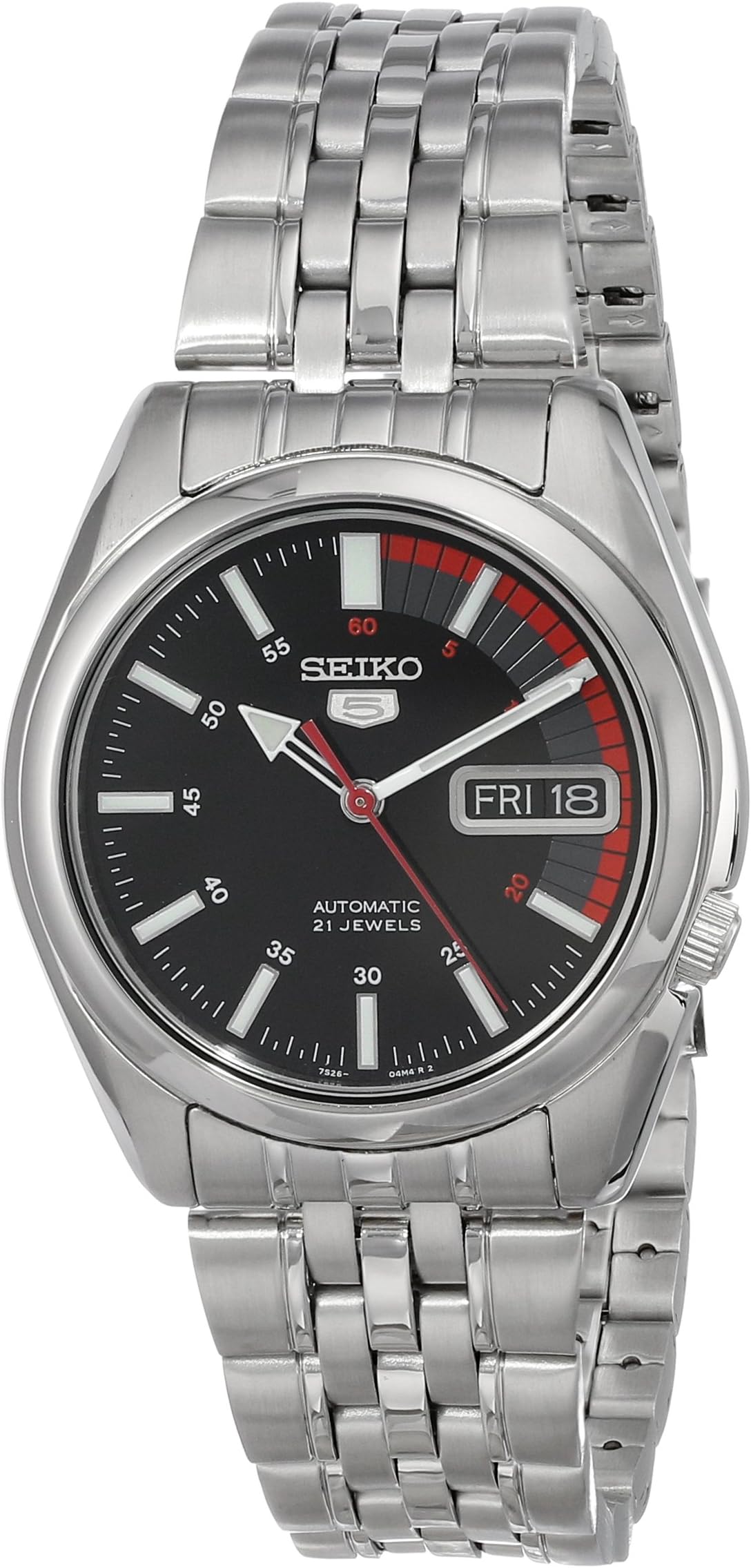 SEIKO Automatic Watch for Men 5-7S Collection - with Day/Date Calendar, Luminous Hands, Stainless Steel Case & Bracelet