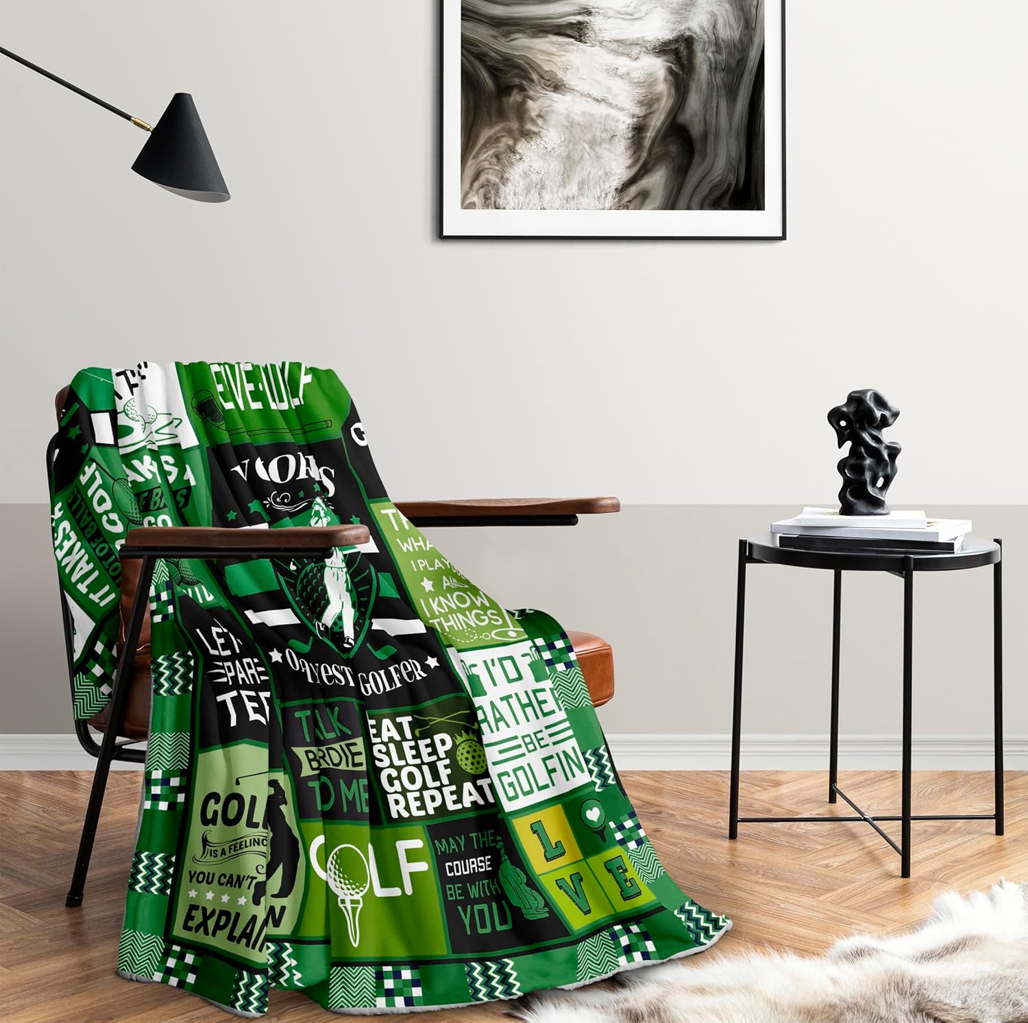 Punofell Unique Golf Gifts for Men Women - Funny Golf Gifts - Best Valentine Golfing Gifts - Top Golf Gift for Him- Golf Stuff- Mens Golf Gifts Ideas - Golf Themed Gifts Blanket 50" x 60" - Image 3