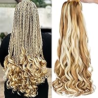 Vista 43 de COOKOO Cabello rizado francés de 10 pulgadas, prerizado, paquete de 9 rizos franceses, trenzas sueltas, cabello trenzado para trenzas de caja