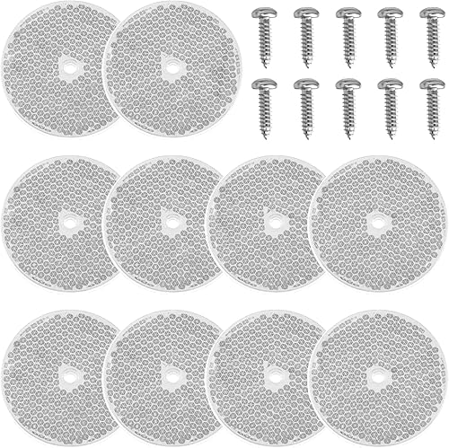 Miniatura 44 de smseace Paquete de 15 reflectores de seguridad rojos – Remolque autoadhesivo, coche, RV, motocicleta, coche, autobús reflectores