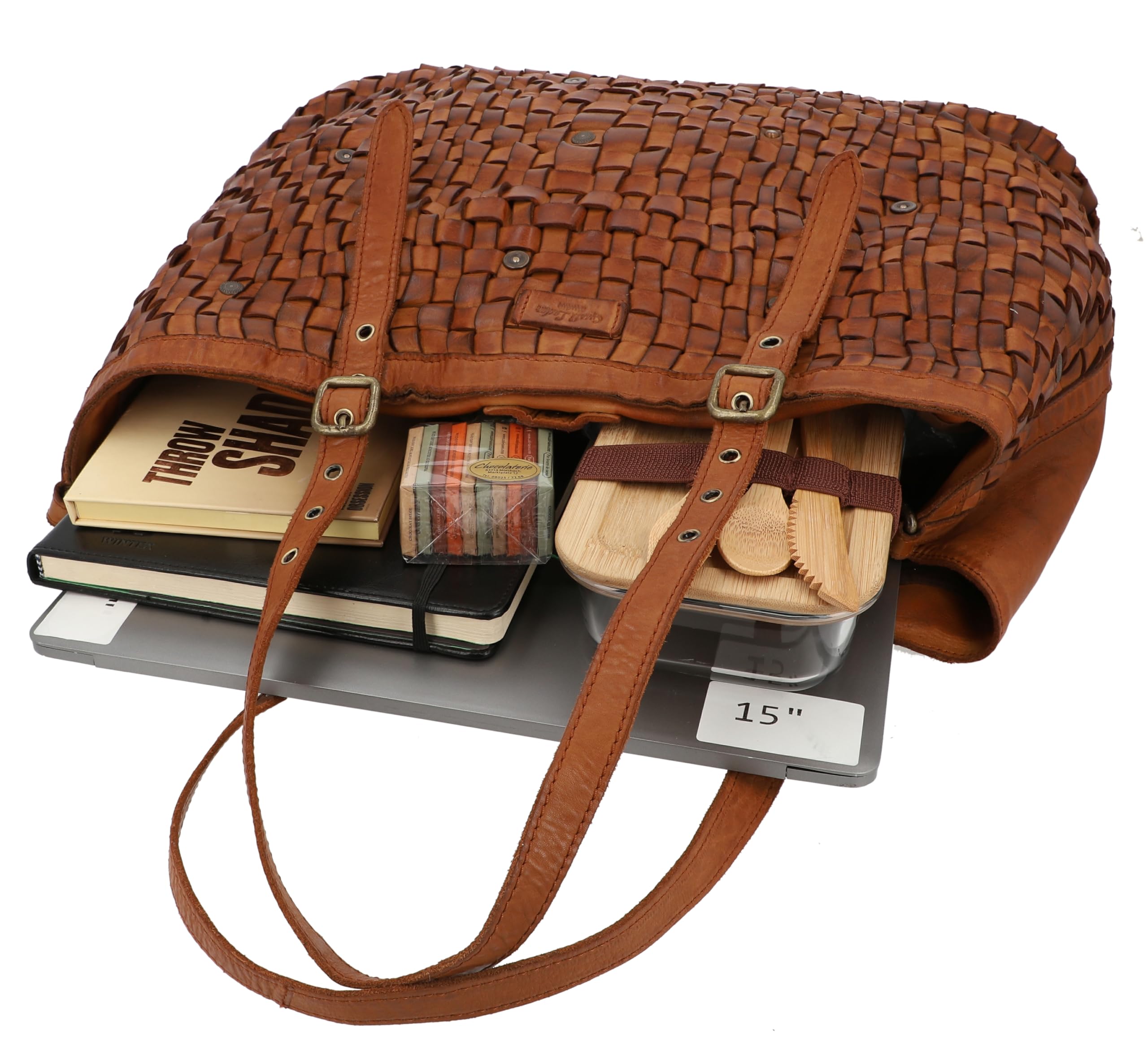 Gusti Bandolera de cuero - Demery bolso shopper cuero vintage mujer marrón