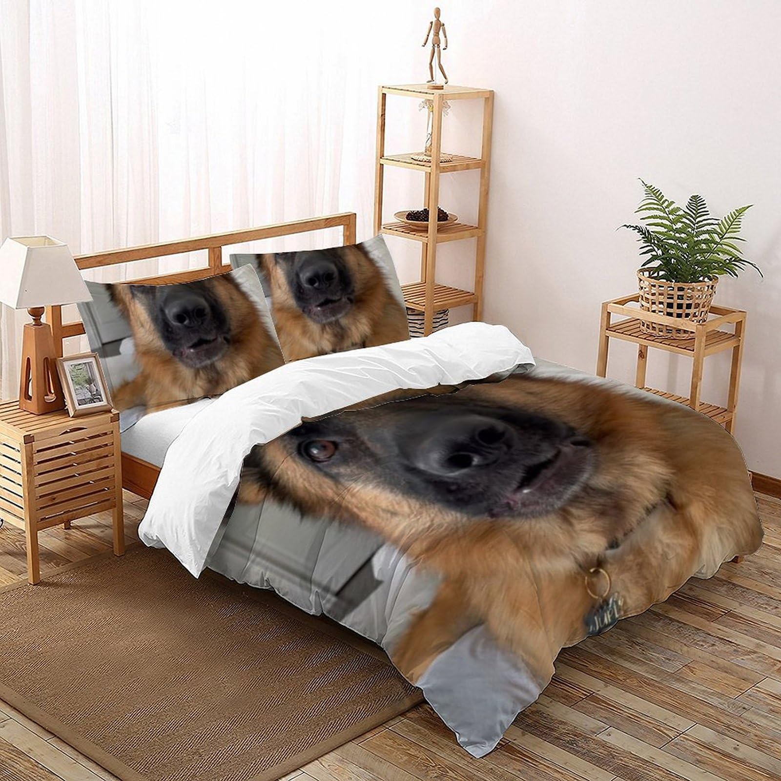 Housse de couette chiots 3D pour lit double, le linge de lit microfibre qui ravit les garçons