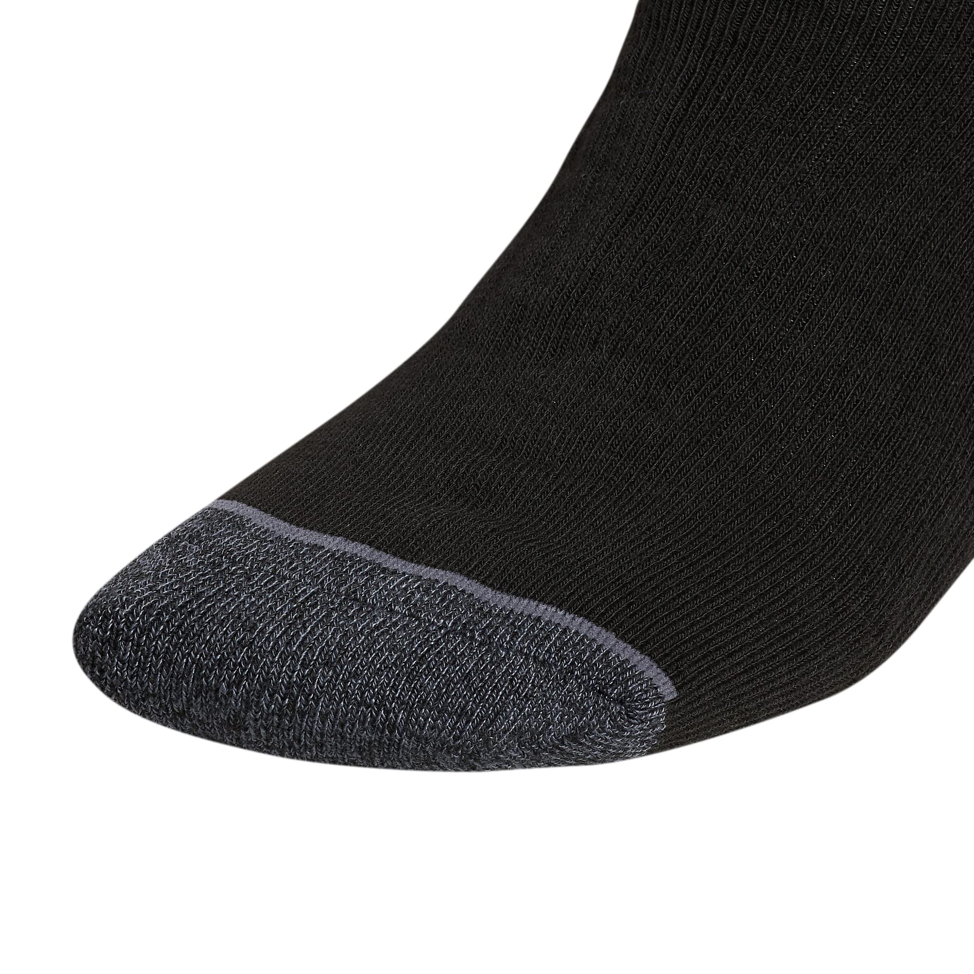 adidas Calze sportive da uomo Linear High Quarter (3 paia), Nero/Onix Grigio/Grigio, Large