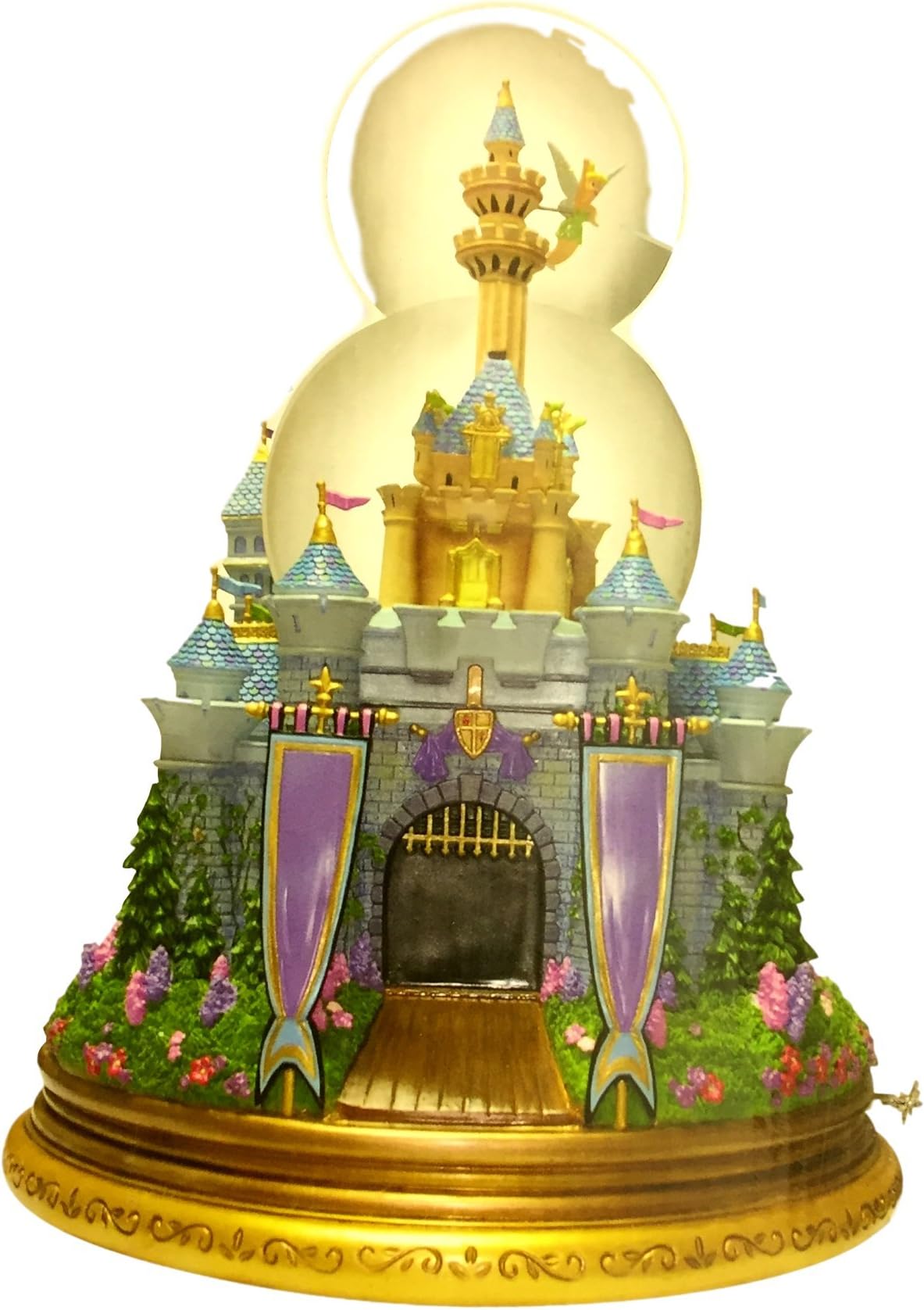 Cinderella's Castle with Tinkerbell Double Bubble Motion Snow Globe