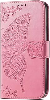 Didan Funda de piel para Google Pixel 6, diseño de flores de mariposa retro, interior suave, magnética, estilo libro, con soporte, color rosa