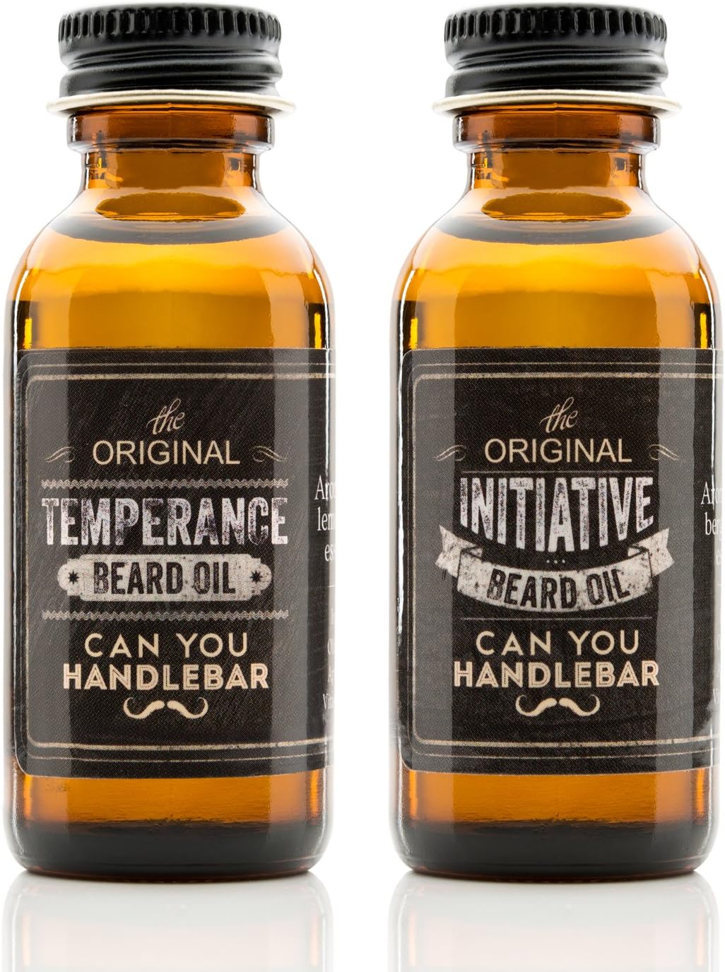 Beard Oil Set for Men, Natural Beard Care Conditioner Moisturizer Softener Grooming Products, Citrus Scent and Unscented, 1oz Dropper Bottle