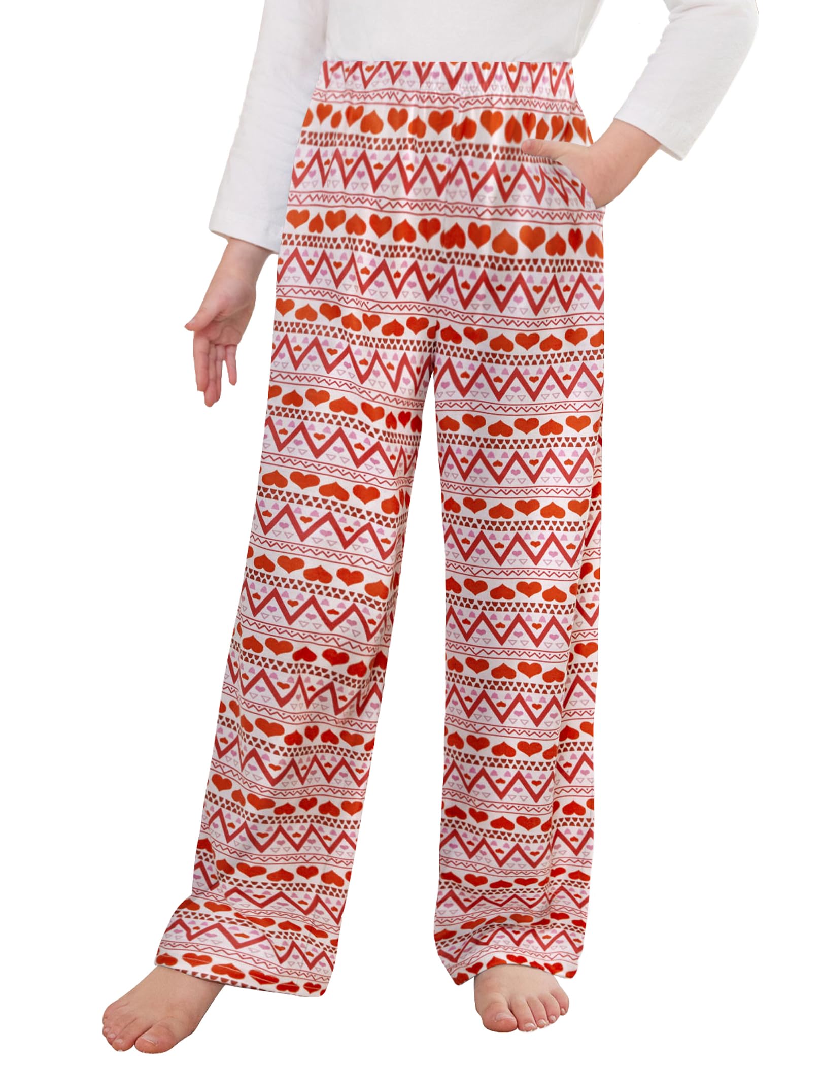 Arshiner Pajama Pants for Girls Long Sleep Plaid Pants Soft Lounge Pj Bottoms with Pockets