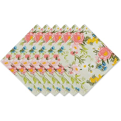DII Spring Bouquet Decorative Napkins