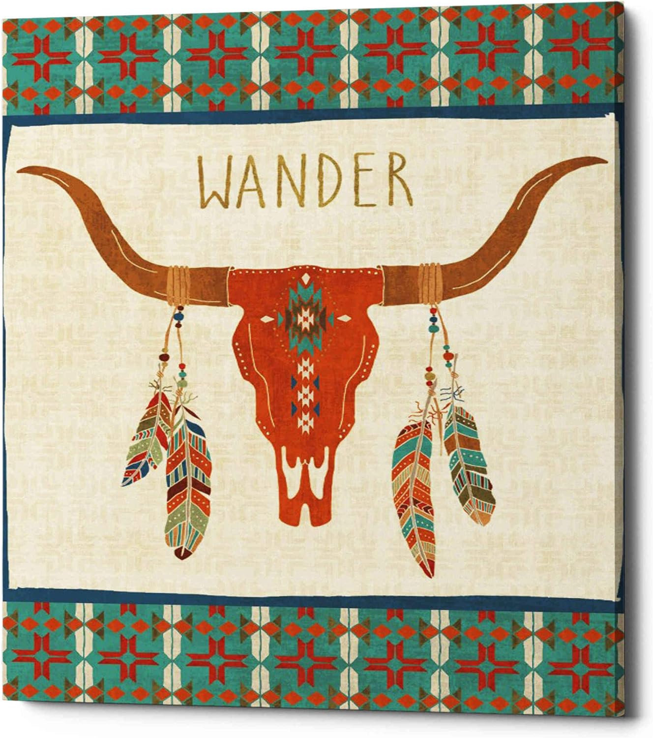 Epic Graffiti 'Southwest at Heart I FLAG' by Veronique Charron, Canvas Wall Art, 12"x16"