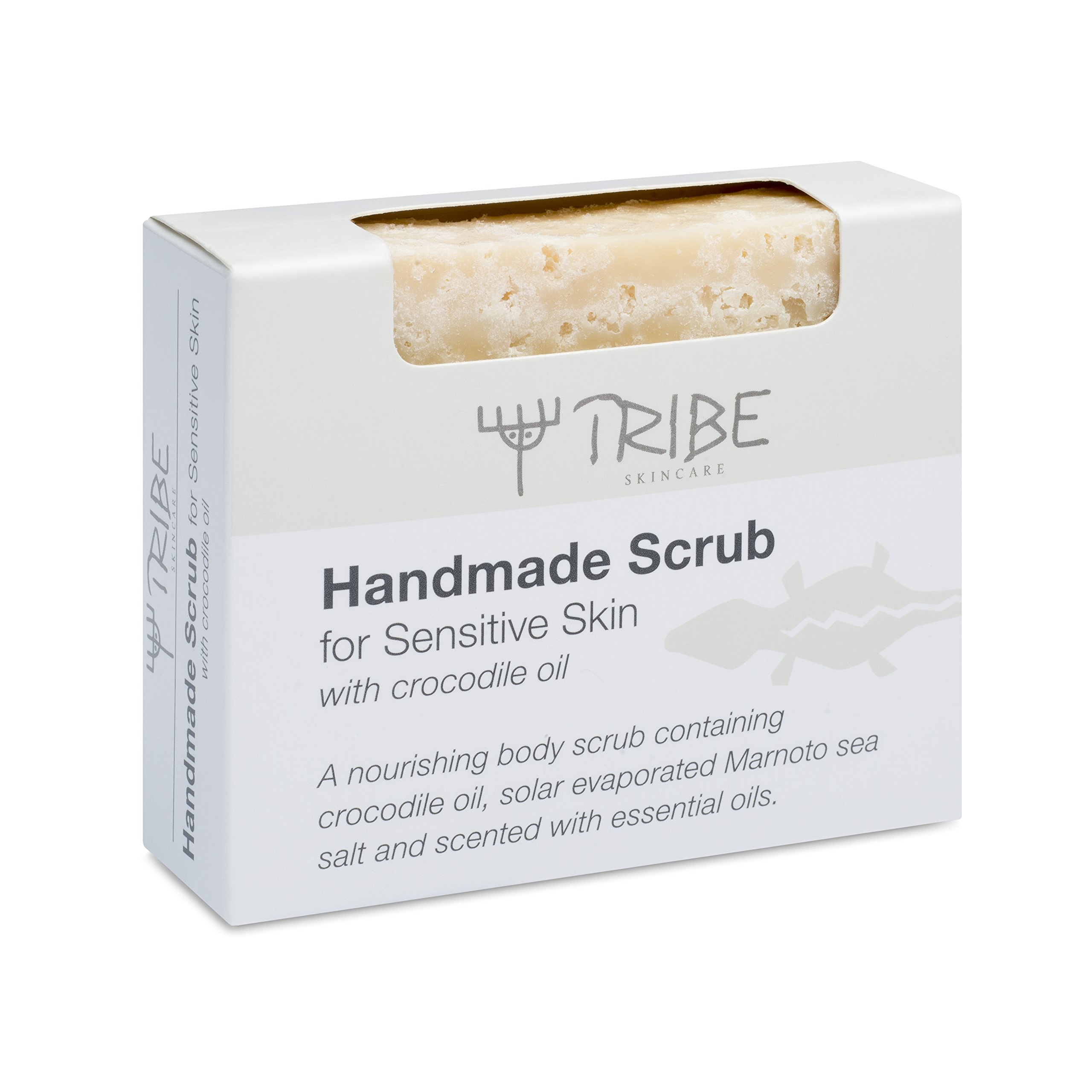 Tribe Skincare Handmade Scrub for Sensitive Skin with Crocodile Oil