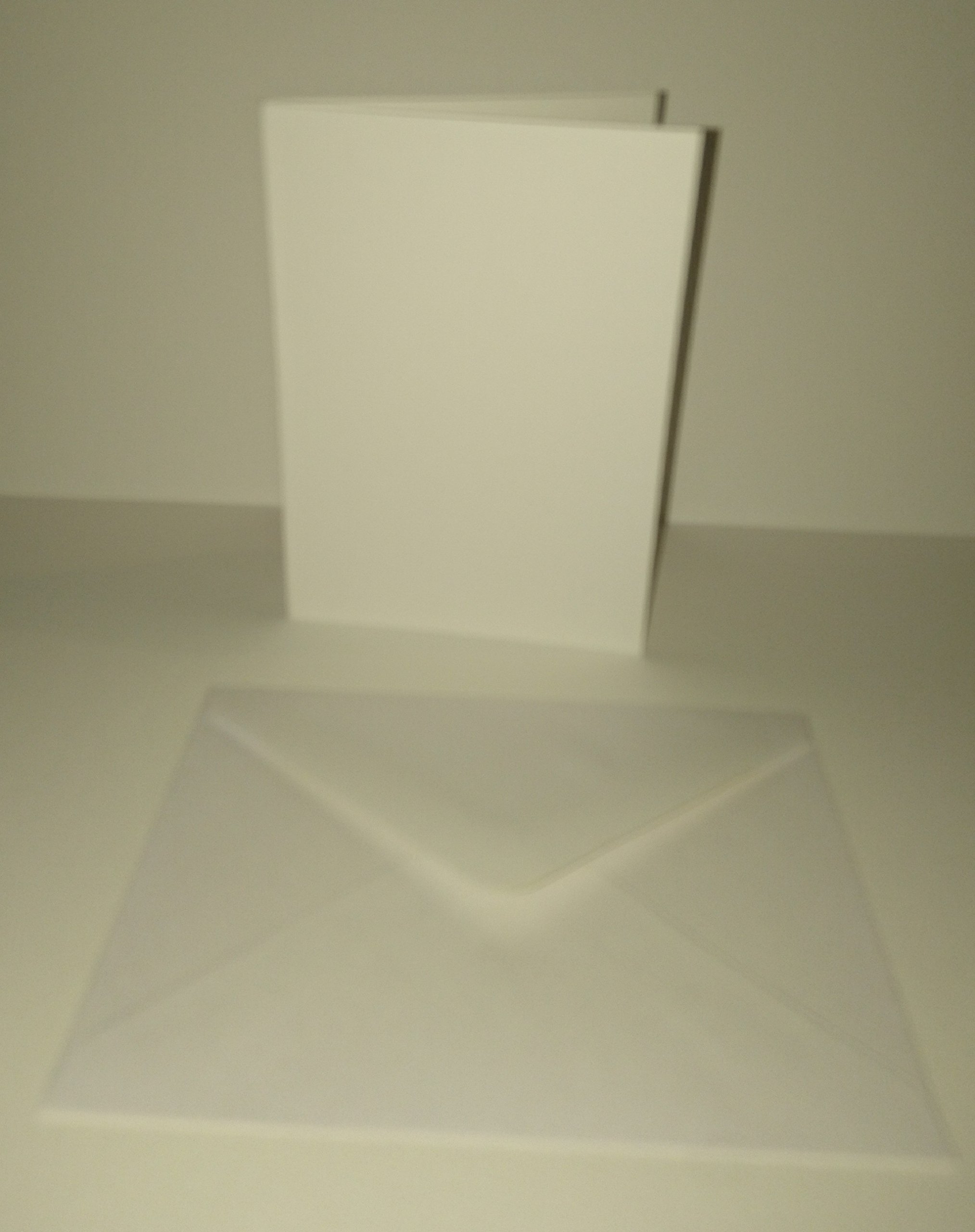 50 x A7 Blank Single Fold - Card Blanks & Envelopes (Ivory Smooth)