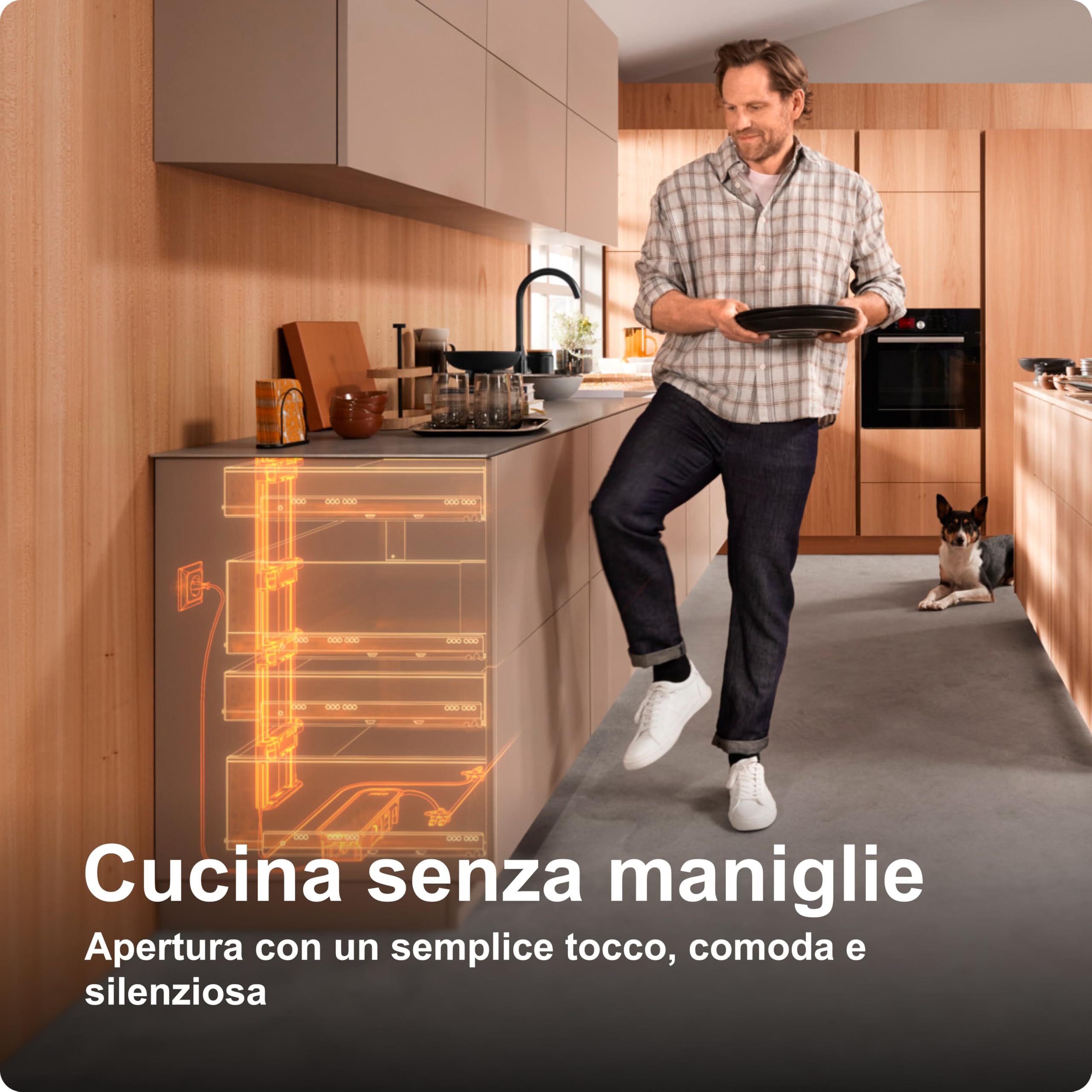 Unità motrice SERVO-DRIVE Blum I Sistema automatico di apertura di cassetti, cassettoni e telai ad estrazione I Lusso residenziale