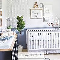 Vista 6 de Delta Children Tribeca - Cuna convertible 4 en 1, color blanco bianca/natural